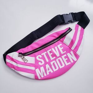 Steve Madden Neon Pink and White Fanny Pack / Belt Bag